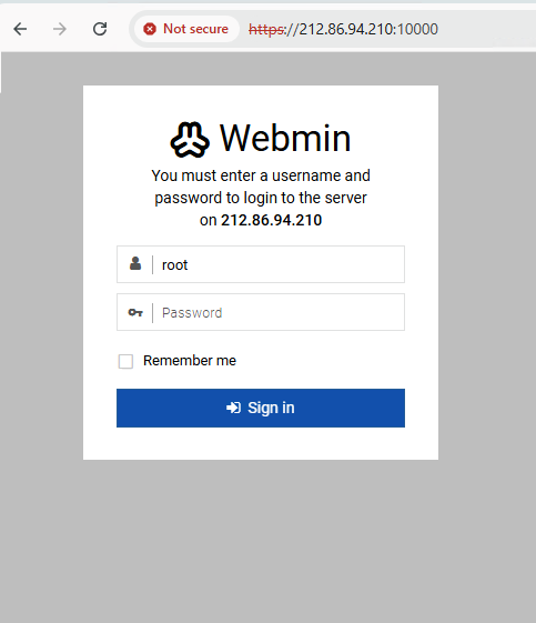 webmin-login