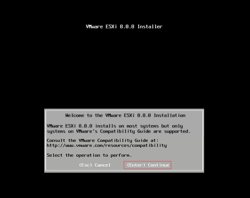 Install wm-ware Esxi8 on HPE Server-Wellcome