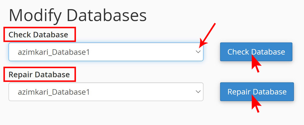 Modify Databases