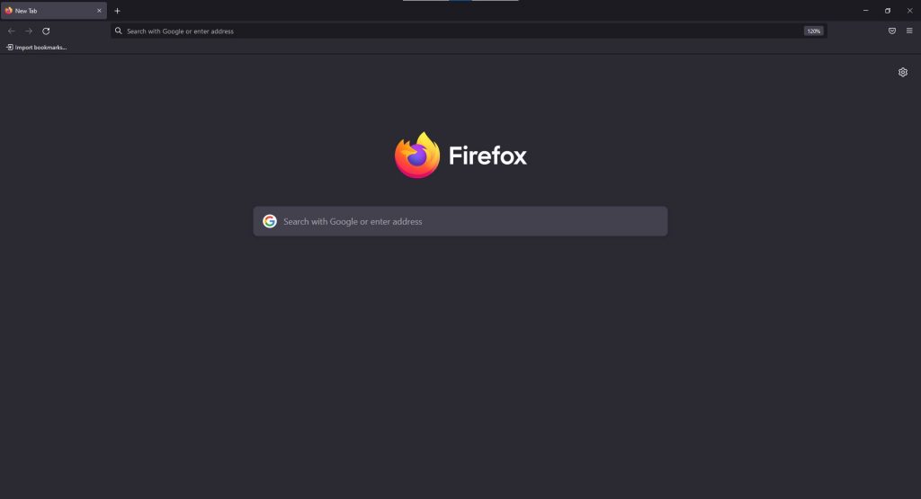 Page first firefox