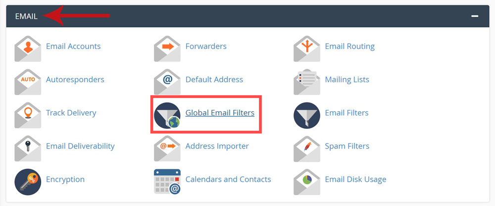 Where are the global email filters in C Panel?