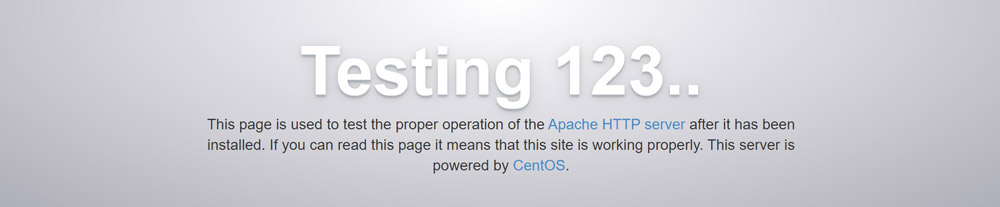 first page apache in the browser