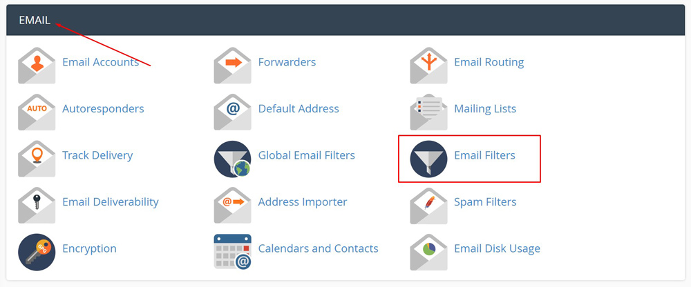 where is Email Filter