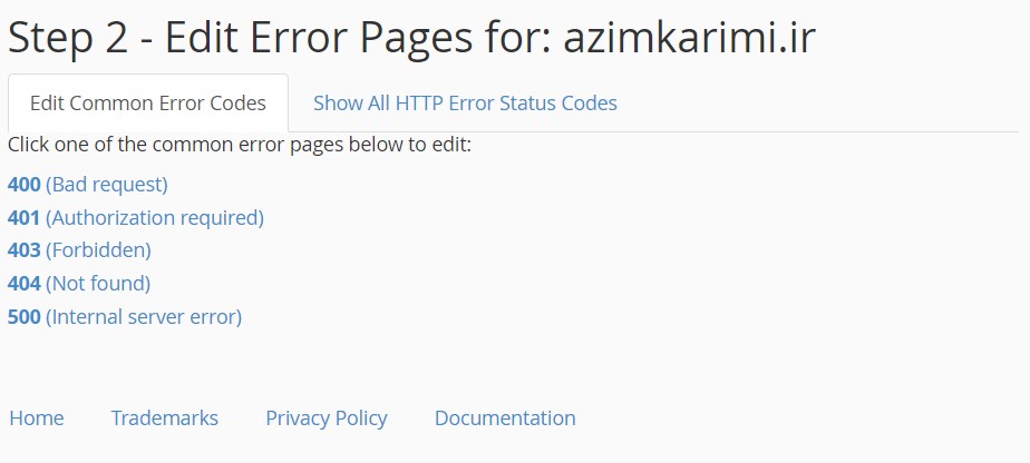 Error Pages