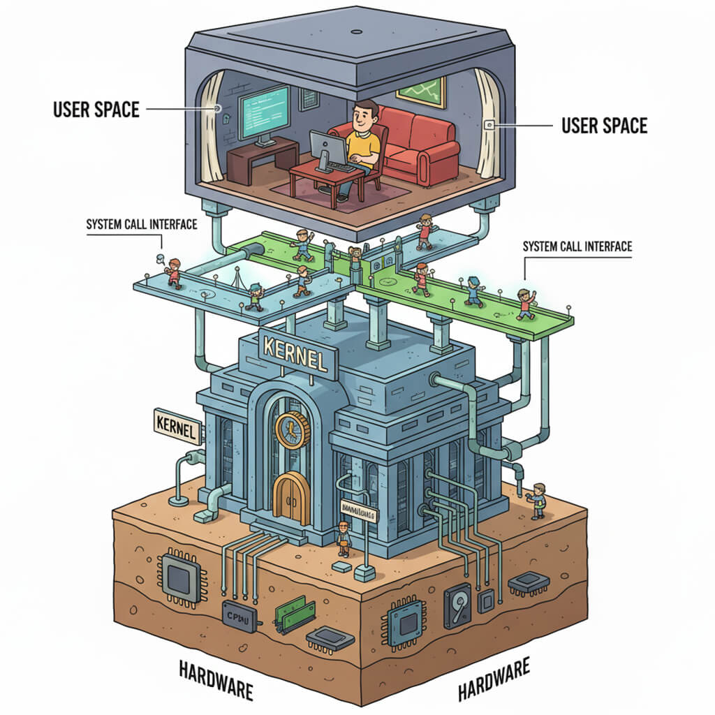 linux-layer-architecture-The Linux City: A Layered Architecture