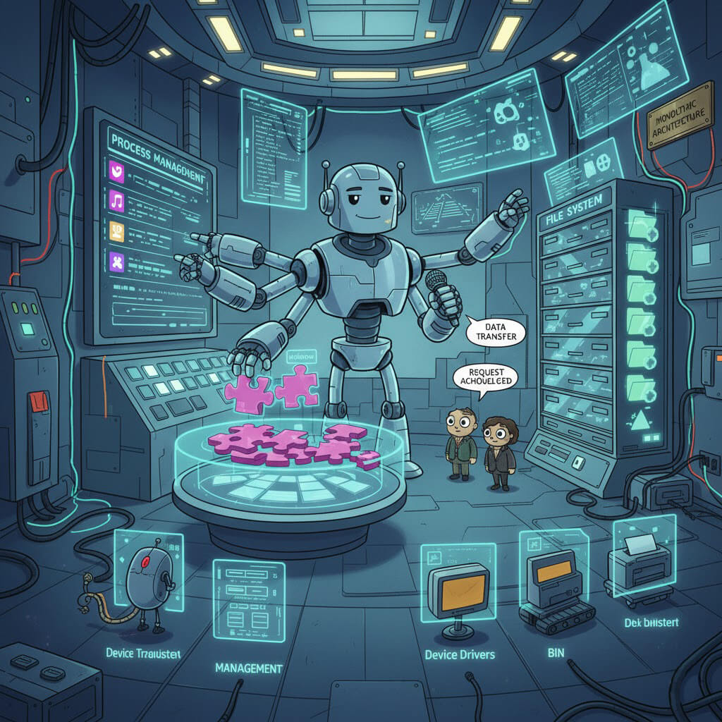 linux-layer-architecture-Linux Kernel as the Central Manager