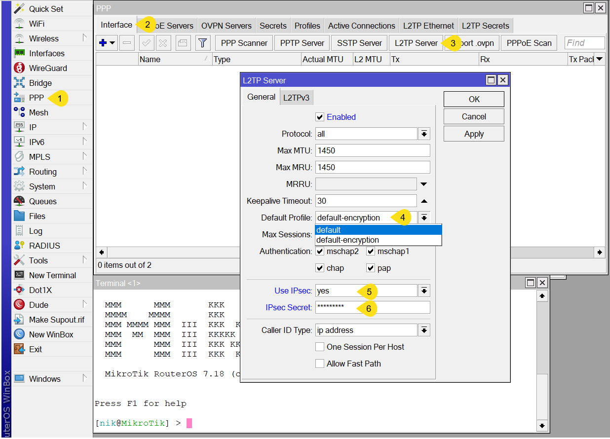 L2TP-VPN-mikrotik-IPsec Secret