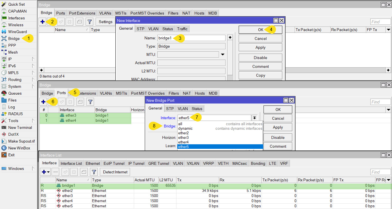 bridge-MikroTik