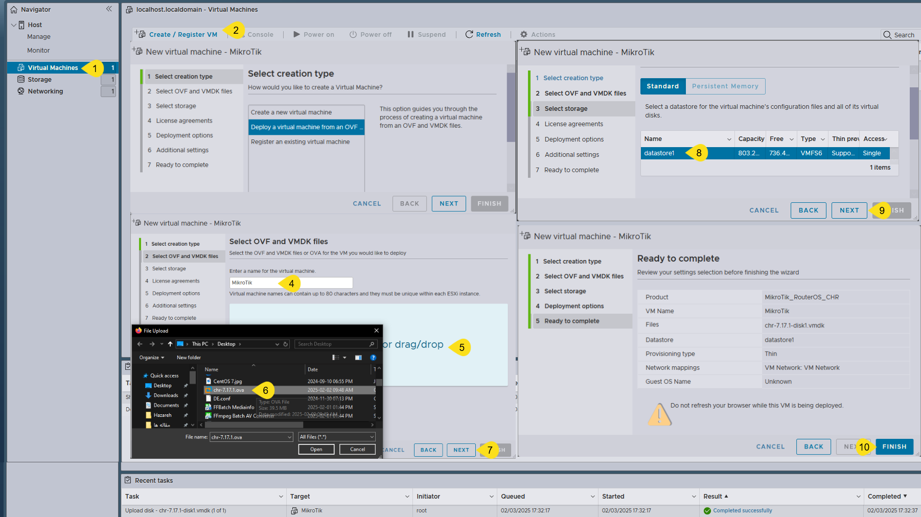 install-Mikrotik-in-VM-ware-Esxi-mount-ovh