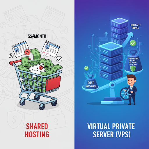 VPS vs Shared Host-cost