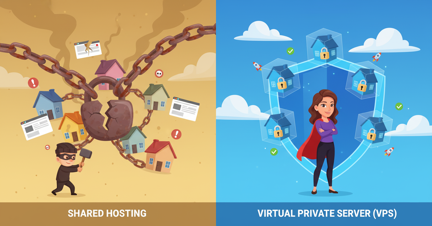 VPS vs Shared Host-scurity