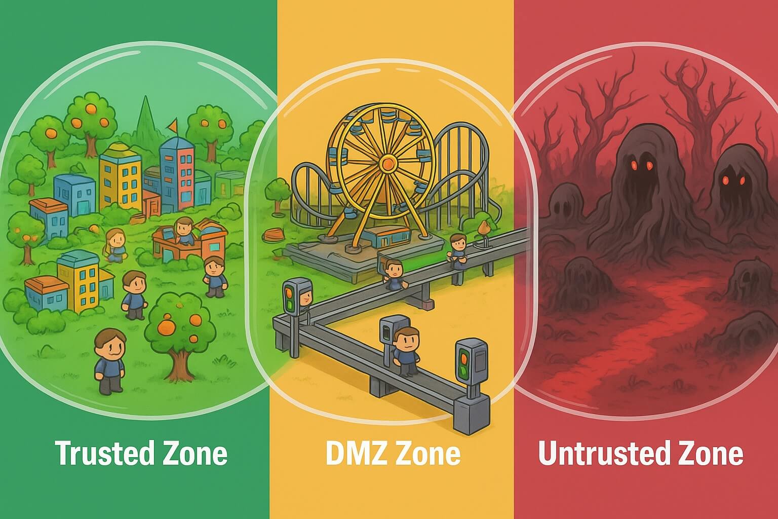 network trust zones firewall DMZ