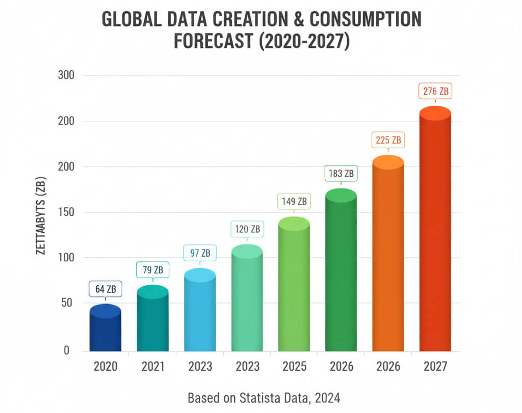 kharid-vps-iran-namahdood-Statista Global Data Growth Forecast 2020-2027