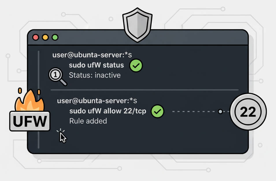 سرور مجازی Ubuntu ایران-Setting up UFW and opening SSH port on Ubuntu VPS to troubleshoot connectivity