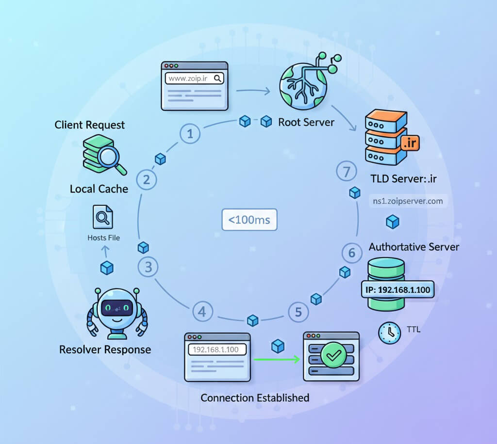 Search stage DNS