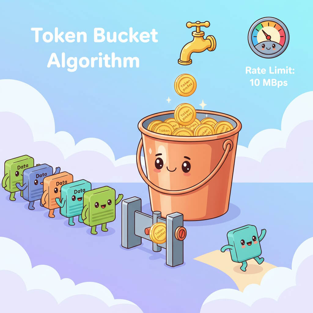 traffic-and-bandwidth-management-tools-to-improve-quality-of-service-qos-Traffic Shaping Mechanism Token Bucket Analogy